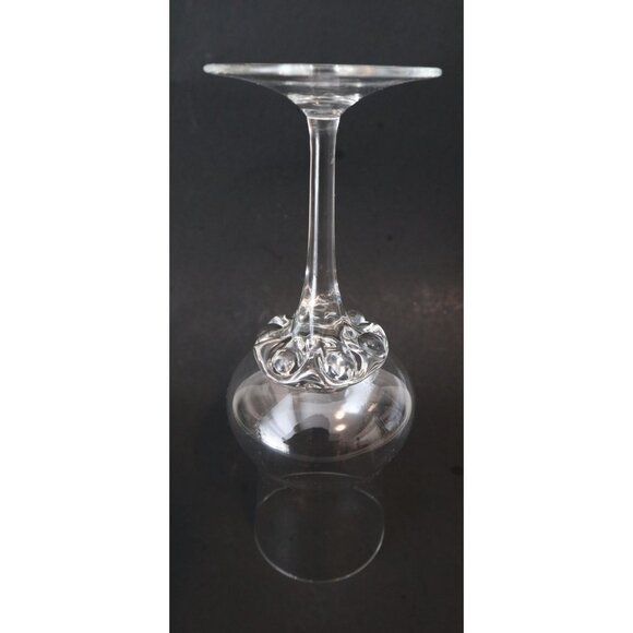 4 Vintage Lobe & Dot 7 oz Grappa/Liqueur Glasses Hand Blown Barware - Picture 4 of 6